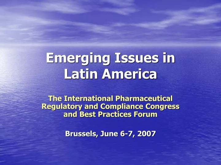 emerging issues in latin america