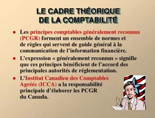 LE CADRE THÉORIQUE DE LA COMPTABILITÉ