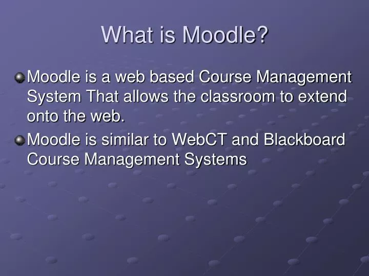 what is moodle