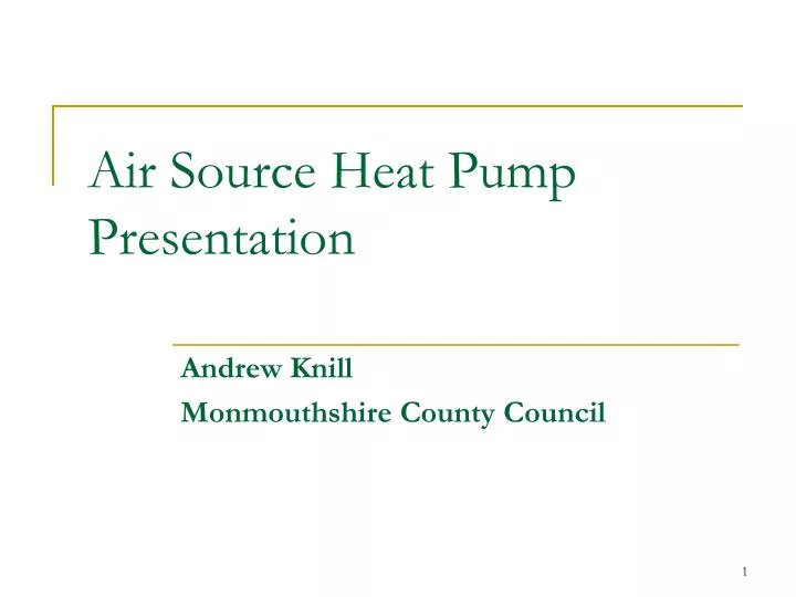 air source heat pump presentation