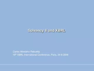 Solvency II and XBRL