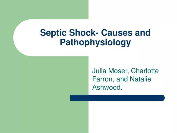 septic shock causes and pathophysiology