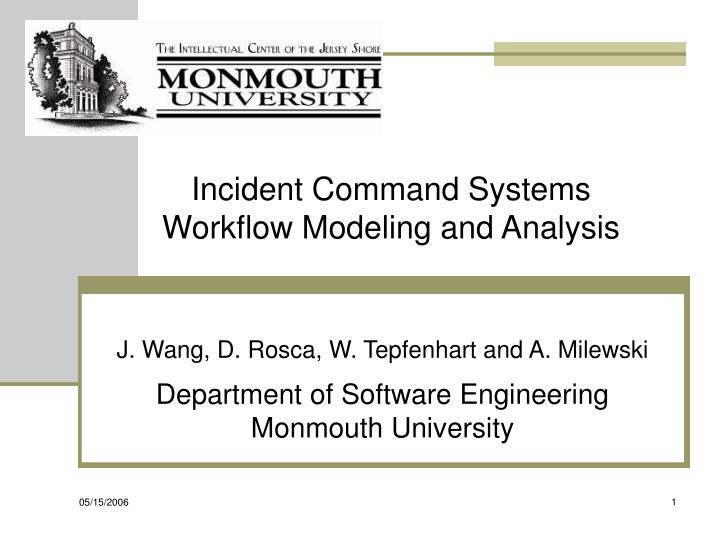 incident command systems workflow modeling and analysis