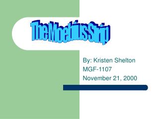 By: Kristen Shelton MGF-1107 November 21, 2000