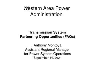 W estern Area Power Administration