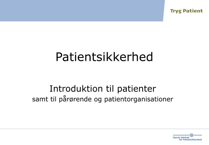 patientsikkerhed