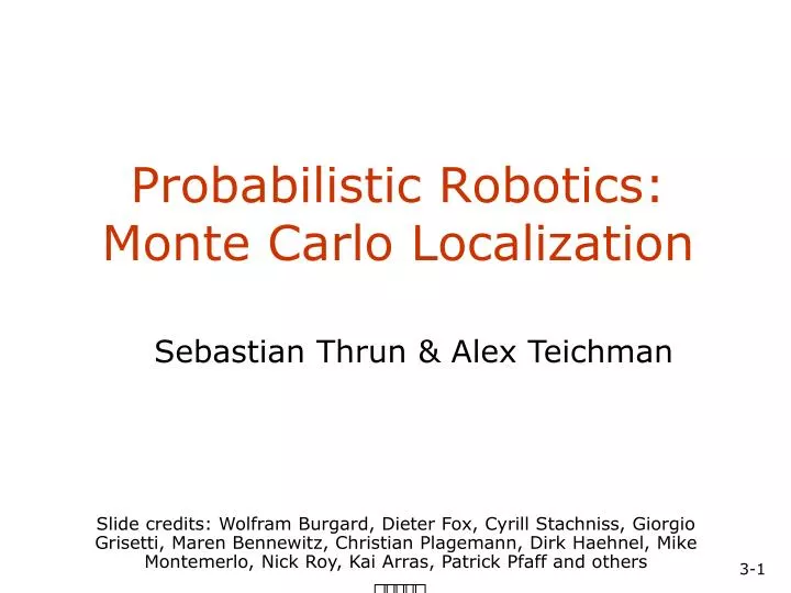 probabilistic robotics monte carlo localization