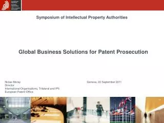 Global Business Solutions for Patent Prosecution