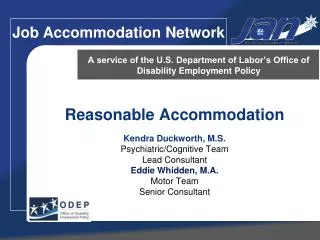 A service of the U.S. Department of Labor’s Office of Disability Employment Policy