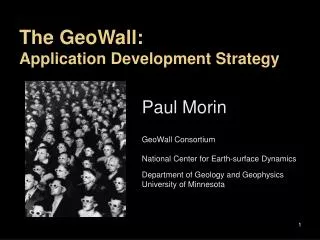 The GeoWall: Application Development Strategy