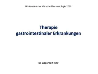 Therapie gastrointestinaler Erkrankungen