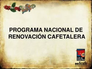 PROGRAMA NACIONAL DE RENOVACIÓN CAFETALERA