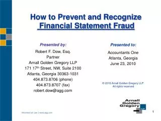 How to Prevent and Recognize Financial Statement Fraud