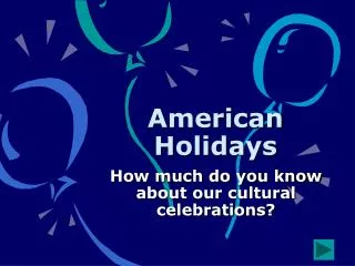 American Holidays