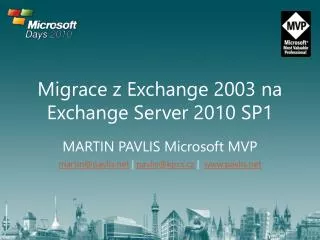 Migrace z Exchange 2003 na Exchange Server 2010 SP1