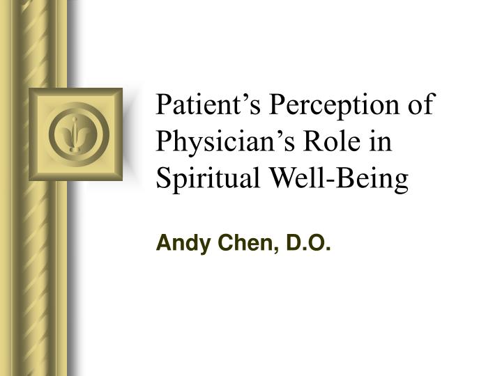 patient s perception of physician s role in spiritual well being