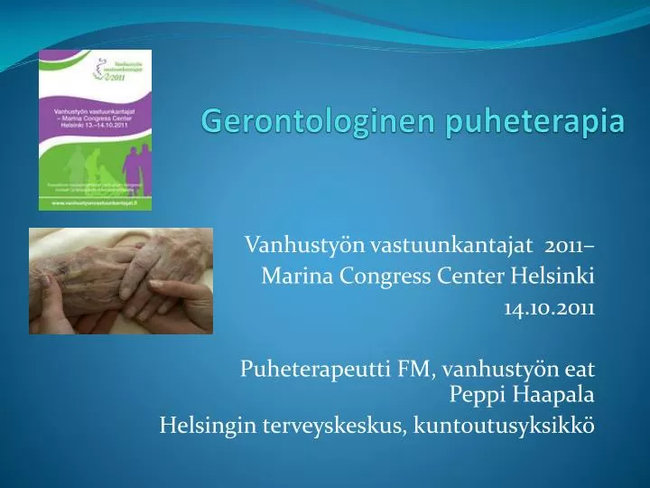 gerontologinen puheterapia