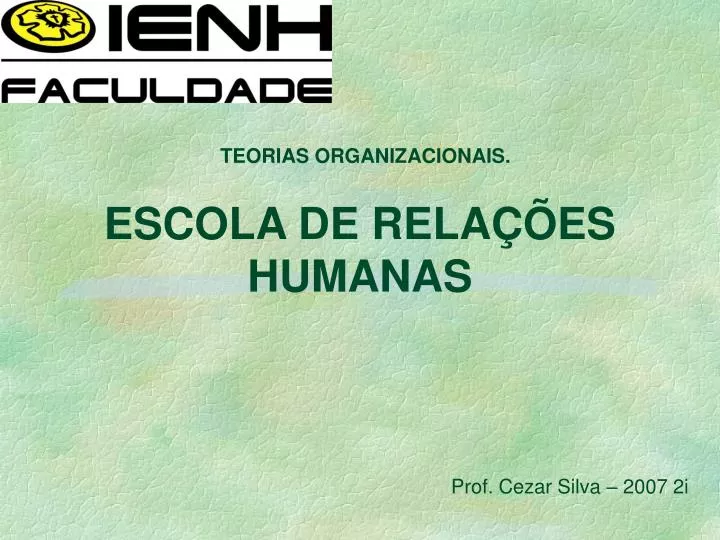 escola de rela es humanas