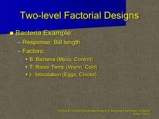 Two-level Factorial Designs