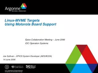 Linux-MVME Targets Using Motorola Board Support