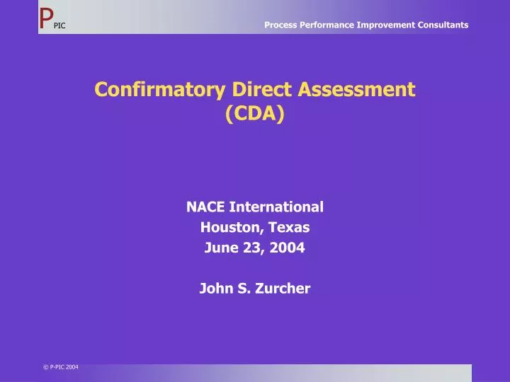 confirmatory direct assessment cda