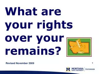 What are your rights over your remains?