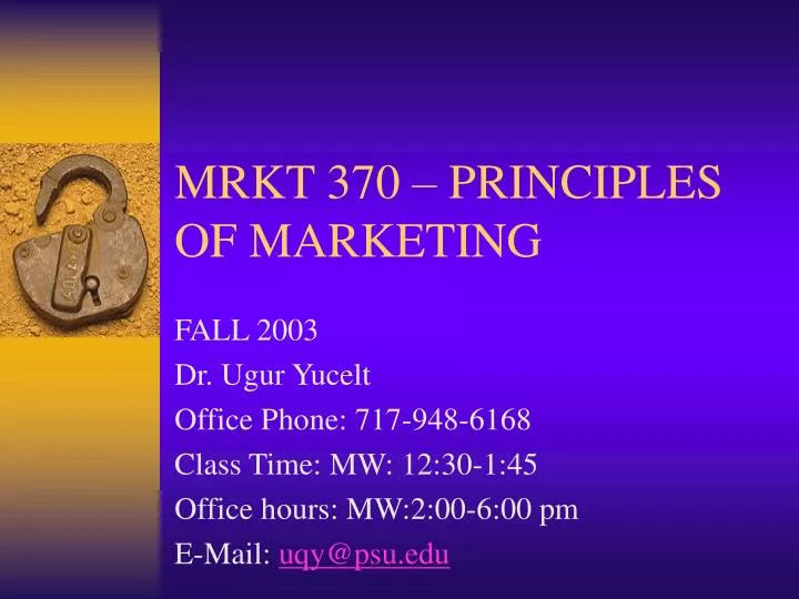 mrkt 370 principles of marketing