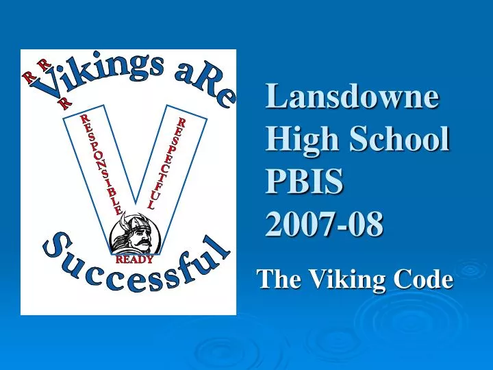 lansdowne high school pbis 2007 08