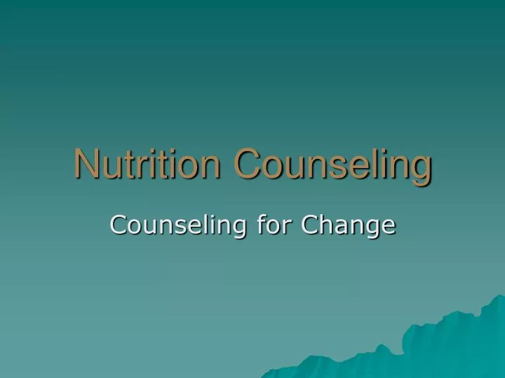 nutrition counseling