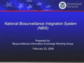 National Biosurveillance Integration System (NBIS)