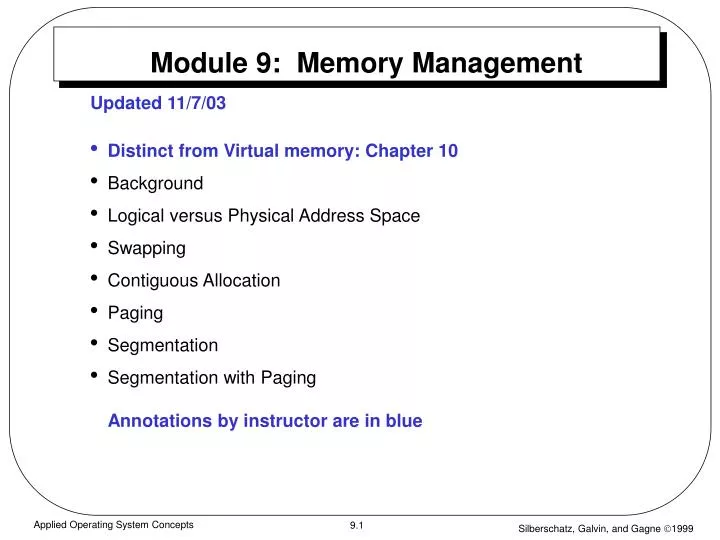 module 9 memory management
