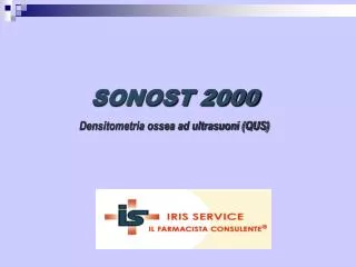SONOST 2000 Densitometria ossea ad ultrasuoni (QUS)