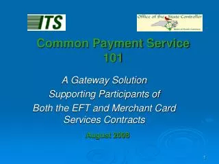 Common Payment Service 101