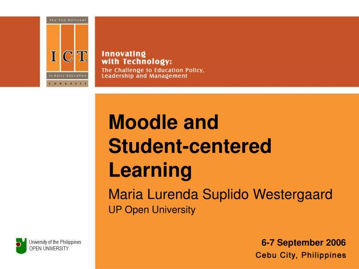 moodle and student centered learning