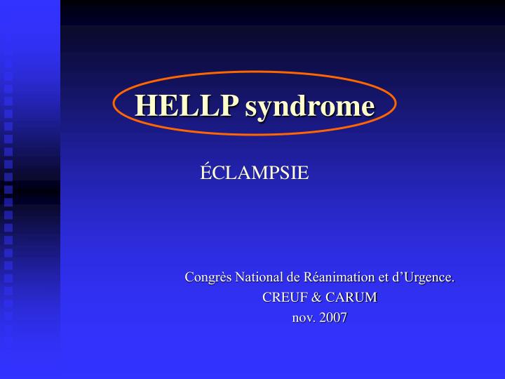 hellp syndrome clampsie