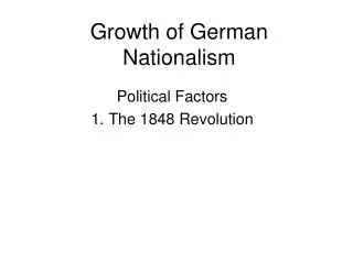 Growth of German Nationalism