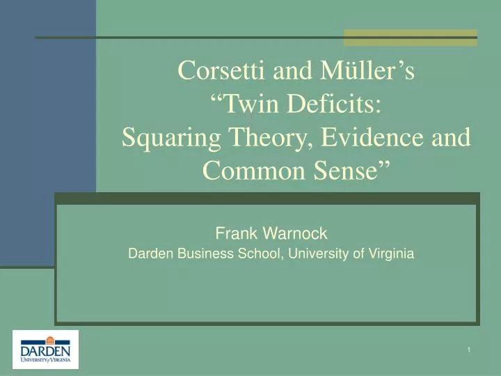 corsetti and m ller s twin deficits squaring theory evidence and common sense