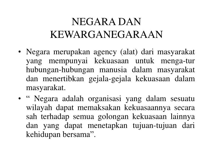 negara dan kewarganegaraan