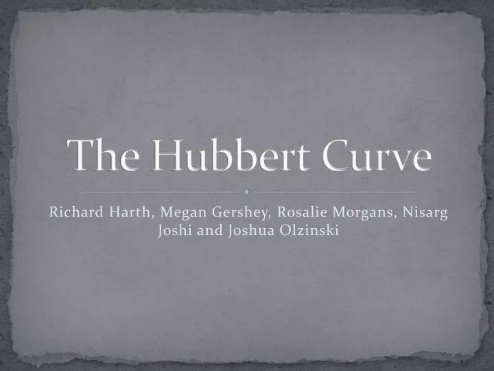 the hubbert curve