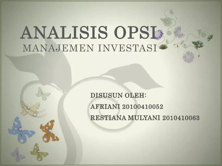 analisis opsi manajemen investasi