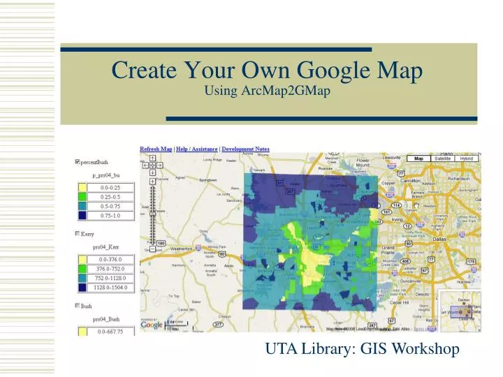 create your own google map using arcmap2gmap