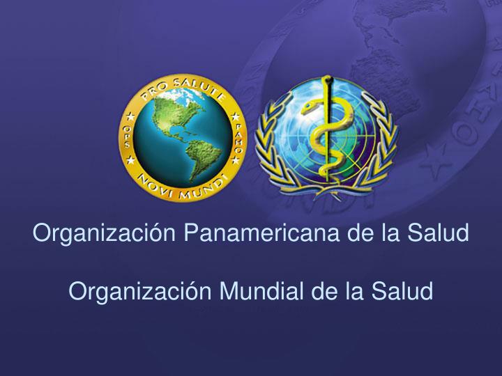 PPT - Organización Panamericana De La Salud Organización Mundial De La ...