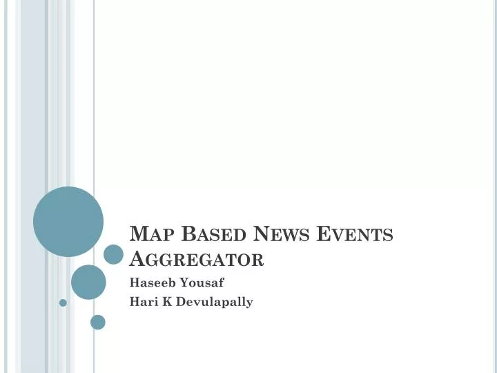 map based news events aggregator