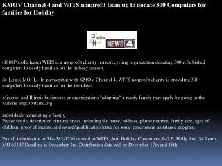 KMOV Channel 4 and WITS nonprofit team up to donate 300 Comp