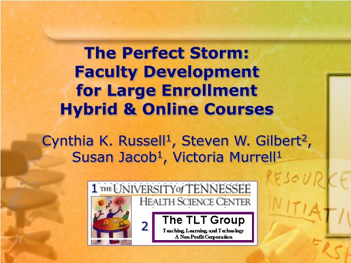 the perfect storm faculty development for large enrollment hybrid online courses