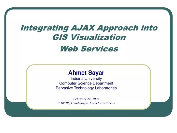 integrating ajax approach into gis visualization web services