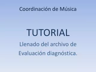 Coordinación de Música