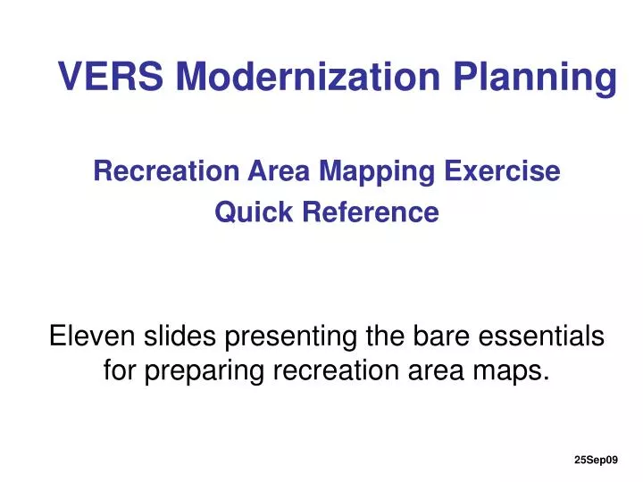 vers modernization planning