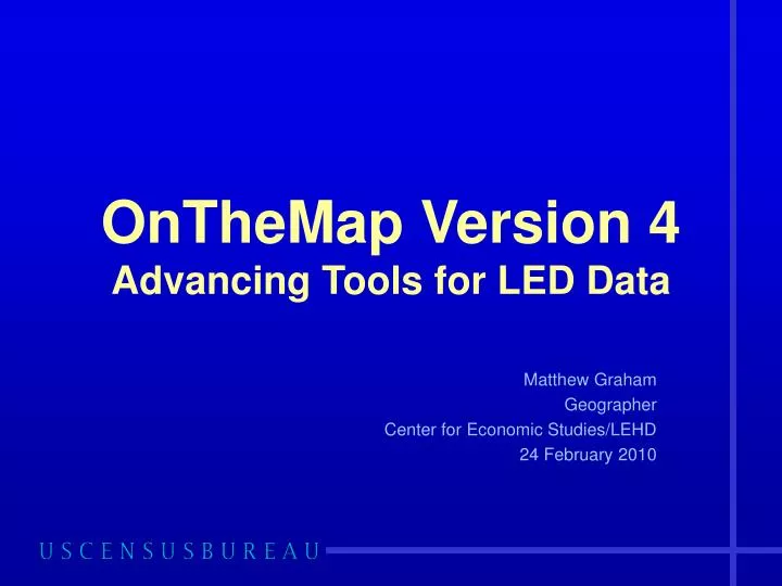 onthemap version 4 advancing tools for led data