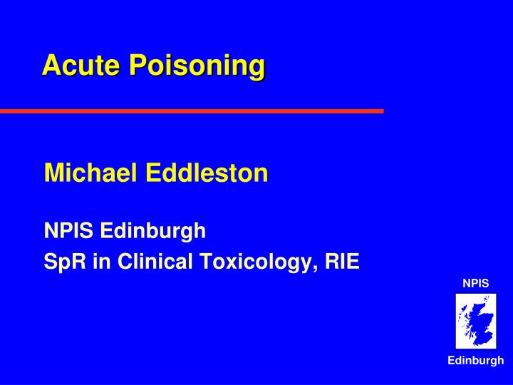 acute poisoning
